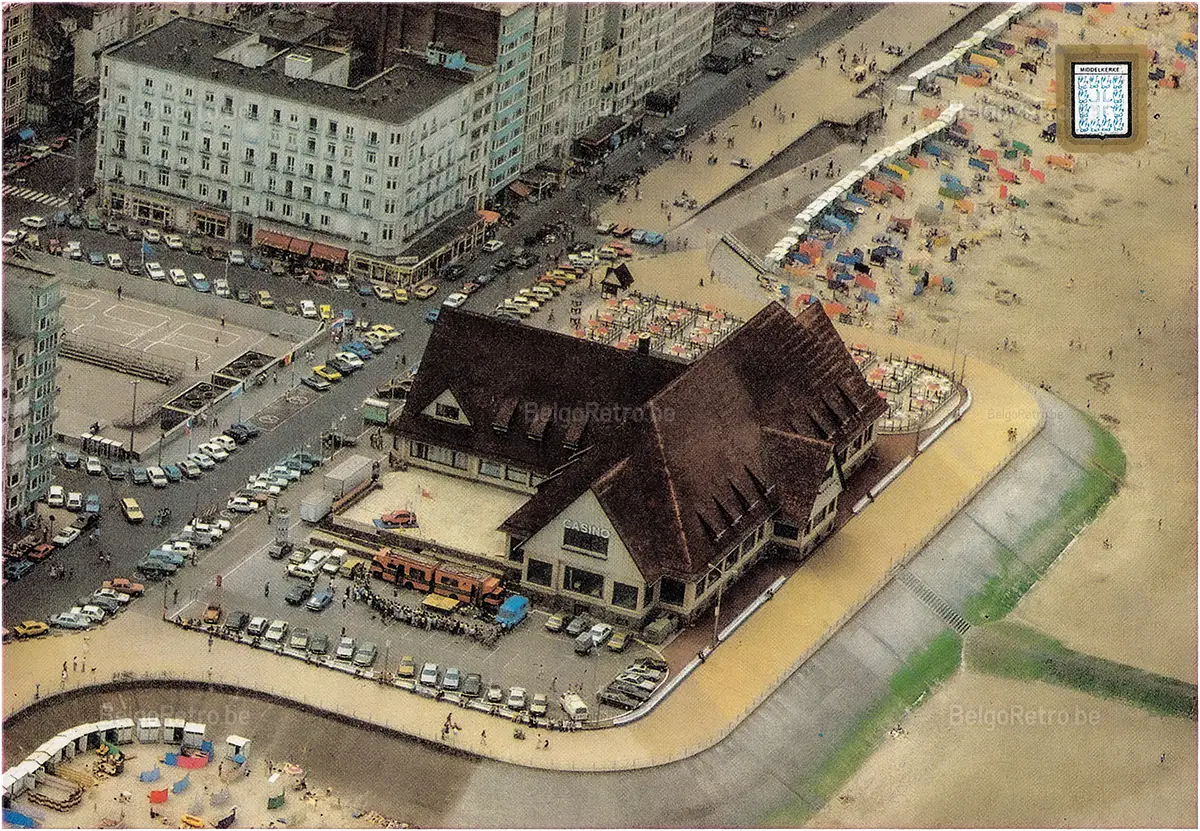 Blason MIDDELKERKE MIDDELKERKE Luchtopname - Casino, strand en Zeedijk Vue aérienne - Casino, plage et digue   a. van mieghem - oostende 059-708622 