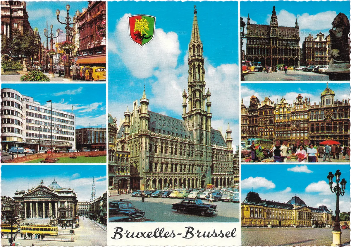 Bruxelles-Brussel  Groeten uit Un Bonjour de Greetings from Grüße aus BRUXELLES - BRUSSEL  